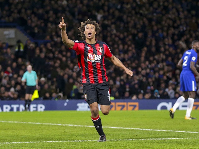 Nathan Ake makes it three during the Premier League game between Chelsea and Bournemouth on January 31, 2018