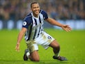 Salomon Rondon in jazz hands action for West Bromwich Albion against Southampton on February 3, 2018