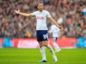 Harry Kane in action during the Premier League game between Tottenham Hotspur and Arsenal on February 10, 2018
