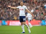 Harry Kane in action during the Premier League game between Tottenham Hotspur and Arsenal on February 10, 2018