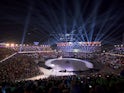 A view inside the opening ceremony for the Winter Olympics in Pyeongchang on February 9, 2018