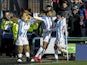 Steve Mounie celebrates getting the Terriers' second during the Premier League game between Huddersfield Town and Bournemouth on February 11, 2018