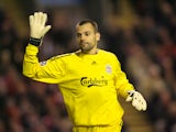 Diego Cavalieri in action for Liverpool in December 2009