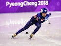 Elise Christie in action for Team GB at the Pyeongchang Winter Olympics on February 20, 2018