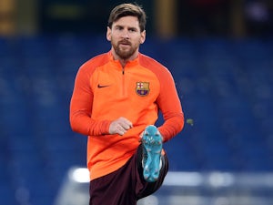 Lionel Messi in training for Barcelona on February 19, 2018
