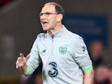 Martin O'Neill in charge of the Republic of Ireland in October 2017