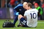 Tottenham Hotspur striker Harry Kane sits injured during the Premier League game at Bournemouth on March 11, 2018