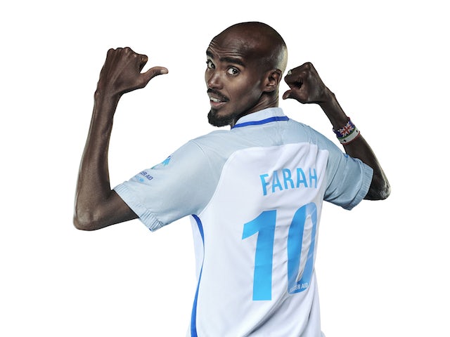 Mo Farah joins Team England for 'Soccer Aid' 2018
