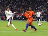 Jesse Lingard shoots during the international friendly between Netherlands and England on March 23, 2018