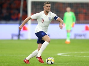 Jordan Henderson in action for England against the Netherlands on March 23, 2018
