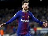 Lionel Messi in action for Barcelona on January 28, 2018