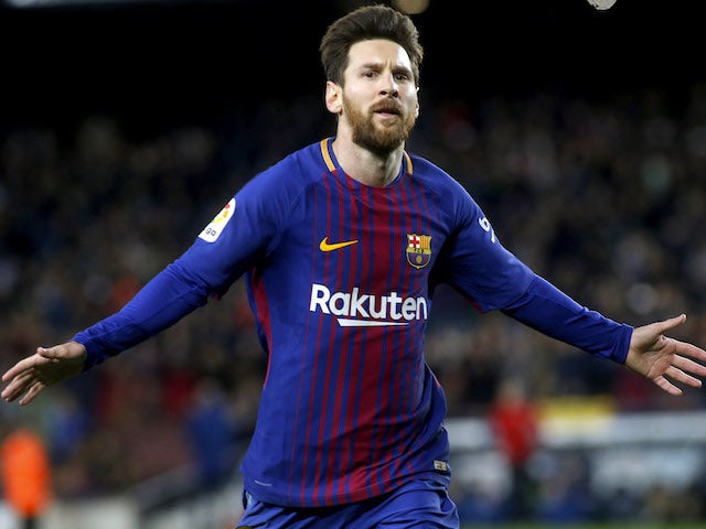 Lionel Messi in action for Barcelona on January 28, 2018