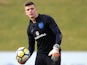 Nick Pope in action at an England training session on March 20, 2018