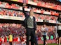 Arsene Wenger bids farewell to fans during the Premier League game between Arsenal and Burnley on May 6, 2018
