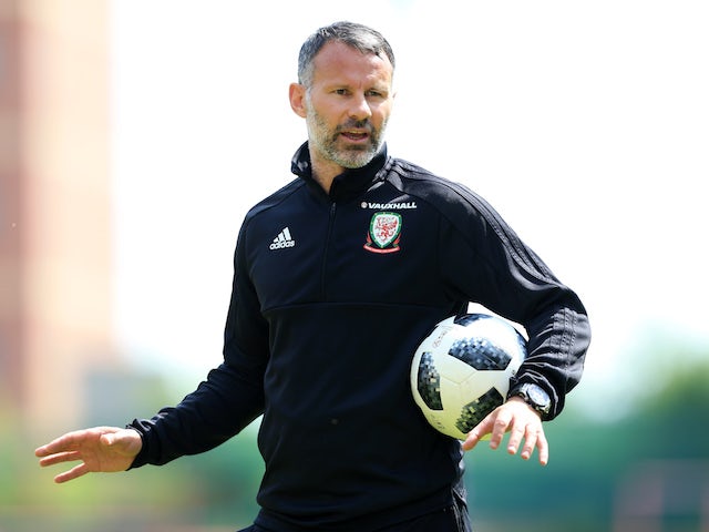 Ryan Giggs leads a Wales training session on May 21, 2018