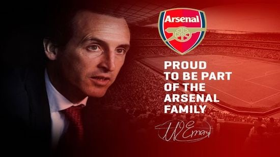 Unai Emery confirming his Arsenal appointment (do not use)