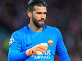 Alisson in action for Roma against Liverpool in the Champions League on April 24, 2018