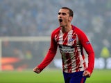 Atletico Madrid forward Antoine Griezmann celebrates after scoring the 2018 Europa League final on May 16, 2018