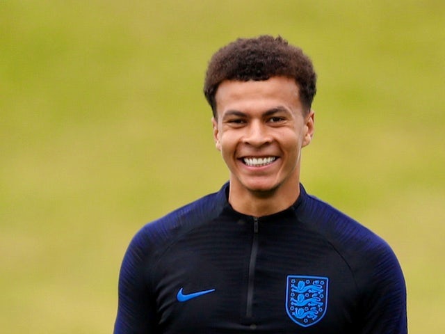 England and Tottenham Hotspur midfielder Dele Alli in training ahead of the 2018 World Cup