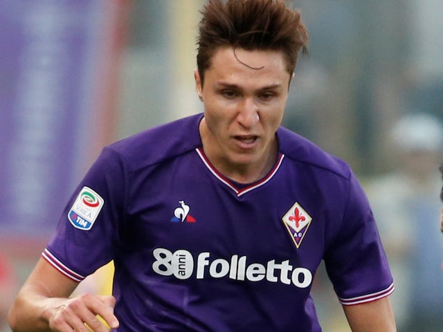 Federico Chiesa in action for Fiorentina on April 29, 2018