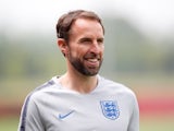 England manager Gareth Southgate watches on during training ahead of the 2018 World Cup