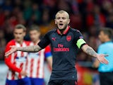 Arsenal midfielder Jack Wilshere in action during his side's Europa League semi-final against Atletico Madrid on May 3, 2018