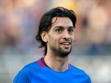 Paris Saint-Germain's Javier Pastore warms up for the game against Amiens on May 4, 2018