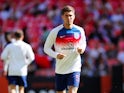 England and Manchester City defender John Stones warms up before an international friendly with Nigeria at Wembley on June 2, 2018