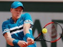 Kyle Edmund in action at the French Open on June 2, 2018