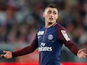 Marco Verratti in action for PSG on March 31, 2018