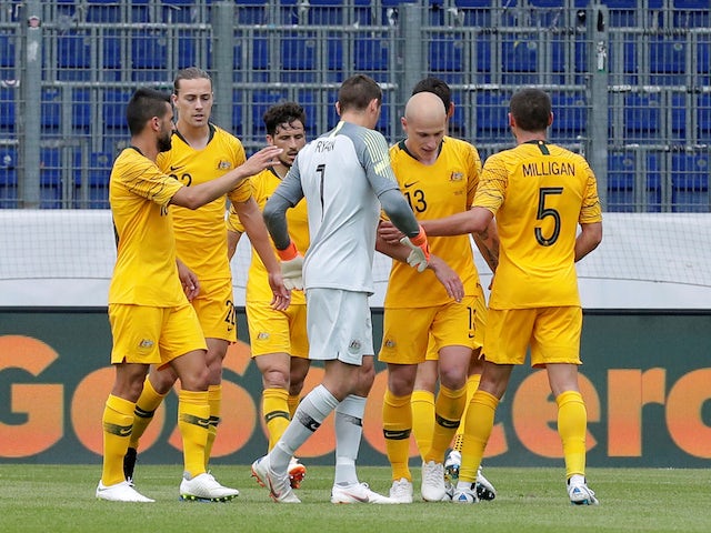 Mathew Leckie makes it three during the friendly between Australia and the Czech Repubic on June 1, 2018
