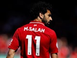 Liverpool forward Mohamed Salah in action during the Premier League clash with Brighton on May 13, 2018
