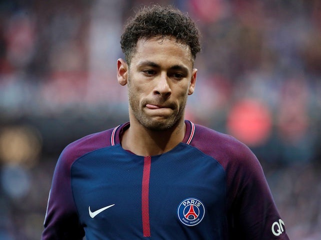 Paris Saint-Germain forward Neymar in action against Strasbourg on February 17, 2018