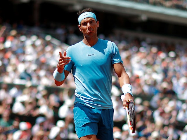 Rafael Nadal in action at the French Open on June 2, 2018