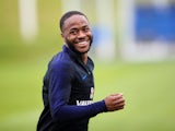 Raheem Sterling without a care in the world during an England training session on June 1, 2018