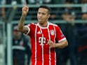 Thiago Alcantara in action for Bayern Munich in the Champions League on March 14, 2018