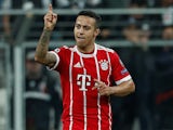 Thiago Alcantara in action for Bayern Munich in the Champions League on March 14, 2018