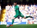 Thibaut Courtois in action for Chelsea on May 6, 2018
