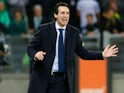 Unai Emery in charge of PSG on April 6, 2018
