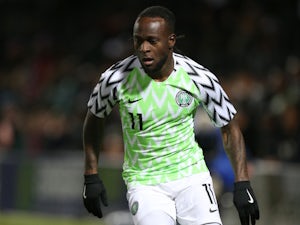 Victor Moses in action for Nigeria in March 2018