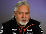 Force India team owner Dr Vijay Mallya during the British Grand Prix press conference on July 14, 2017