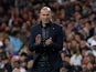 Real Madrid manager Zinedine Zidane watches on during his side's La Liga clash with Celta Vigo on May 12, 2018