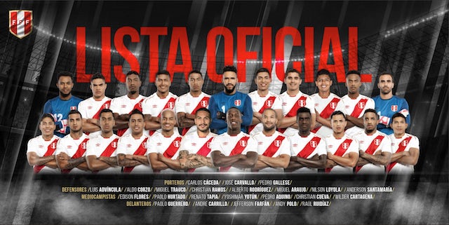 Peru World Cup squad