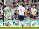 Nigeria's Alex Iwobi scores during his side's international friendly with England at Wembley on June 2018