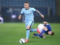 Manchester City's Angelino in action on April 8, 2015