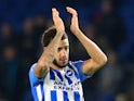 Brighton & Hove Albion's Connor Goldson applauds the fans after the match against Watford on December 23, 2017 
