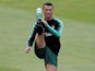 Cristiano Ronaldo in action during a Portugal training session on June 5, 2018