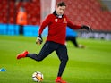 Liverpool's Danny Ward warms up on January 5, 2018