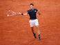 Dominic Thiem in action at the French Open on June 5, 2018