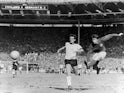 Sir Geoff Hurst scores England's fourth goal in the 1966 World Cup final